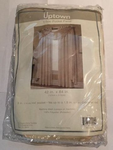 Uptown Want To Rod Pocket Panel 42x84 Beige, Cafe/Tier Curtains