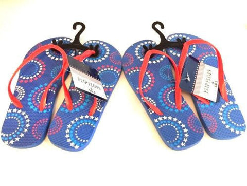 Buy One Pair Get One Free STARS & Stripes Flip-Flops. Size 5 To 6.5 Small