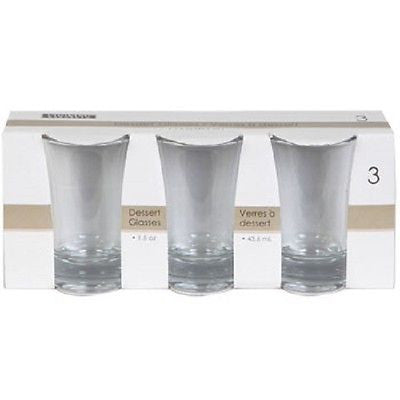 3- cooking Concepts Dessert Glasses 1.5 Ounce Shot Glass