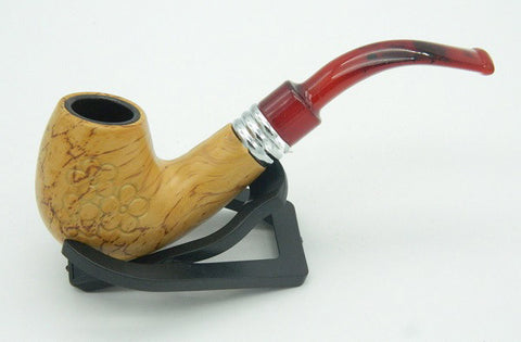 1 PC High Quality New Style Mahogany Pipe Wood Smoking Tobacco Pipes Great Gift for Male Smoker