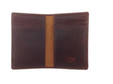 Avallone Antique Leather And Lamb Suede Front Pocket Wallet