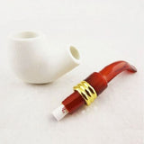 Classic White Durable Tobacco Cigars Cigarette Pipes Smoking Pipe Pouch