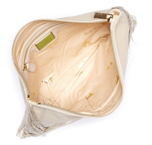 Deux Lux Maggie Fringe Faux Leather Clutch/Cross Body Bag