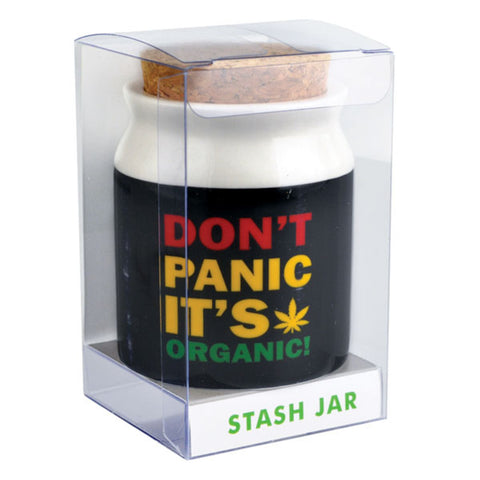 1- Don't Panic It's Organic Ceramic Jar - 3" | Small