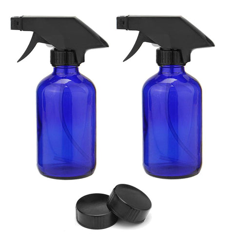 1- Heated 500ML  Blue Glass Spray Bottle Trigger For Aromatherapy Dispenser Lab Supplies Chemist