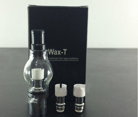 Newest Dry herb / Wax Vaporizer atomizer kit/Glass Globe Vaporizer pen with changeable coil for ego t e cigarette (1*Wax-T2)