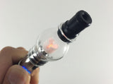 Newest Dry herb / Wax Vaporizer atomizer kit/Glass Globe Vaporizer pen with changeable coil for ego t e cigarette (1*Wax-T2)