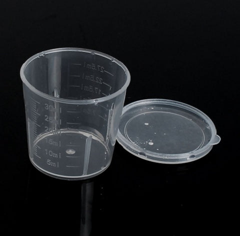 1-pcs Plastic Graduated Laboratory Bottle Lab Test Measuring 30ml Container