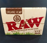 Raw Natural Unrefined Organic Hemp Rolling Papers Size 11/2"