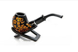 Classic Durable Snuff Resin Pipe Cigar Tube Smoking Tobacco Pipe Golden Pattern