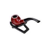 1- Classic Wooden Cigarette Tobacco Cigar Smoking Pipe, Leather Pouch+PipeHolder