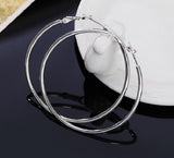 1-pcs Women lady girl silver plated earrings high quality fashion classic jewelry antiallergic AE580