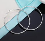 1-pcs Women lady girl silver plated earrings high quality fashion classic jewelry antiallergic AE580