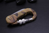 100% Stainless Steel Camouflage Multi Function Hiking Survival Rock Climbing Gear Knife Carabiner Tool,edc gear