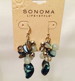 Sonoma Life+style Woman's Designer Earrings Blue Stones