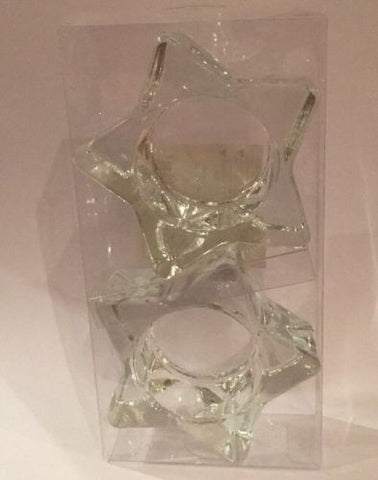 Glass Star Candle Holders