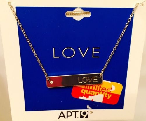 APT.9 Women's Designer Silver Plated Love Pendant