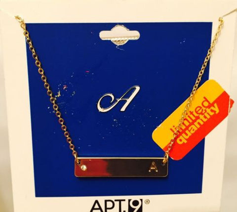 APT.9 Woman's Gold Plated Designer Name Tag