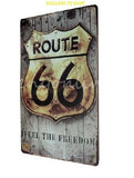 Route 66 Retro Vintage Advertising Metal Sign Wall Plaque