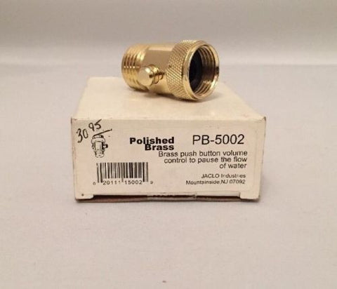 Jaclo Polished Brass Pb – 5002 Brass Push button Control To Pause The Flow