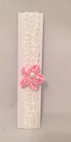 One Babies Girl White Lace Flower Stretch Hair Headbands 19 X 3 Cm 74/8" X1/18"