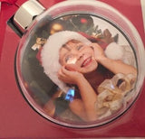 Photo Ball Ornament Merry Brite Holds Up To Photos Easy To Assemble 15", Clear