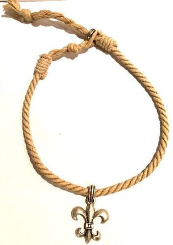 Rope Style Chain Tan Millie Evil Pendant Handmade, Fabric, Mixed Themes, No Sto