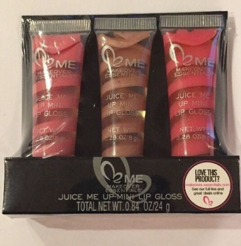 Me Makeover Juice Me Up Mini - Lipgloss SET Travel Size, gloss cream