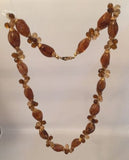 Costume Jewelry Woman's Necklace Rust-Colored