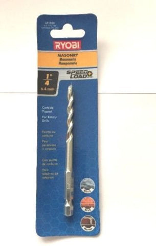 Ryobi 1/4" Carbide Masonary Drill bit