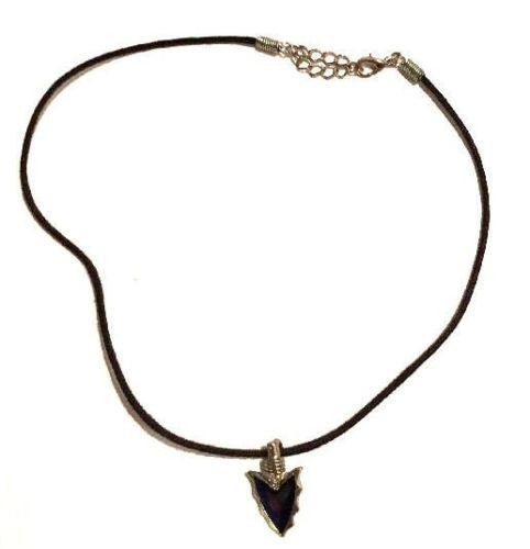 Black Rope Style Chain Arrowhead Pendant Handmade, Mixed Themes, No Stone