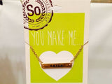 SO Heritage You Make Me Smile Gold Plated Pennant With Chain