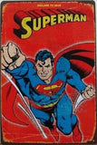 The Superman Superhero Wallpaper Metal Plate Sign Wall Decor