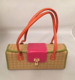 Weaved Beaded  bamboo Style Pocketbook 12", 4  6", "Handmade  Bags Medium Multi