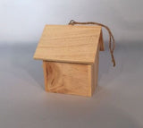 1-Unfinished Wood Bird House Garden. Decoration Home Ornament 9x9x11cm