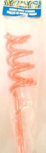 Pack Of 2 Pink -Jumbo Curly Straw  ALL OCCASION, DRINKING, Plastic