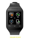 Smart Bluetooth Watch 1.54"Passometer,fitness Black,FM Transmitter and slim card