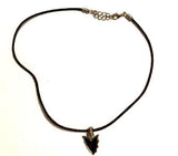 Black Rope Style Chain Arrowhead Pendant Handmade, Mixed Themes, No Stone