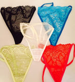 Bk Woman Sexy Panties Lingerie G String Transparent Lace Thongs V String Panties