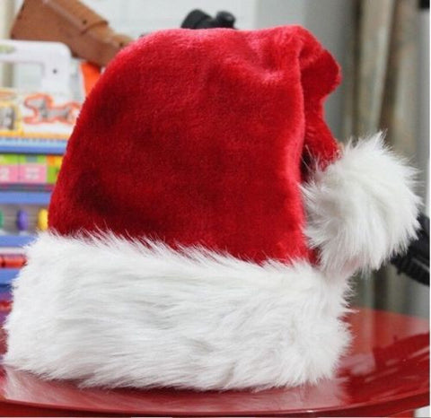 Christmas Hat Red Santa Claus Dress Up Kids Adults Party Holidays Celebrate