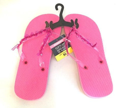 Woman's Size Medium Pink Flip-Flops  Rubber and Wide (C, D, W)
