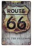 Route 66 Retro Vintage Advertising Metal Sign Wall Plaque