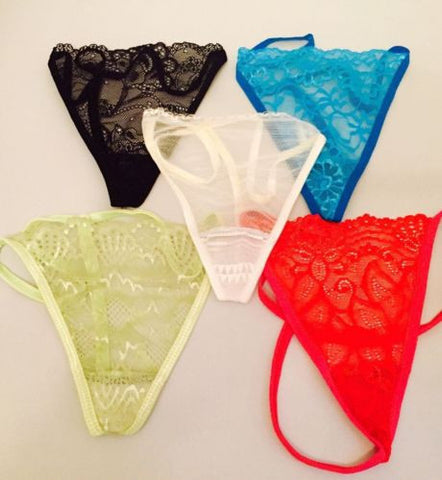 Bk Woman Sexy Panties Lingerie G String Transparent Lace Thongs V String Panties