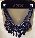 APT.9 Woman's Designer Necklace Consist Of Dark  Blue Beads..