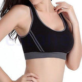 Woman's Fitness Stretch Workout Tank Top Seamless Raceback Padded Sports Bra