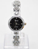 Women's Dress Watch Luxury Gold Bracelet Daisies Flowers Rhinestone Quartz Watch