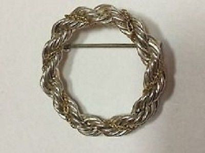 Tiffany&&Company Sterling Silver 18 Karat Gold Circle Cable Twisted Rope