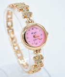 Women's Dress Watch Luxury Gold Bracelet Daisies Flowers Rhinestone Quartz Watch