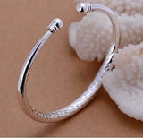 925 Silver Bangle Bracelet Fashion Jewelry
