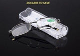High-Quality New Fashion Old Man Reading Glasses With Case Metal Frame +1.0-+3.0